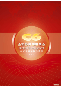 金和OA C6-自定义表单操作手册