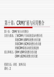 第十章CRM扩展与应用整合