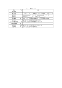 表C《可行性研究报告》摘要表