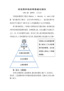 简述马斯洛的需要层次理论