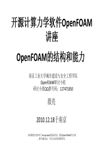 计算力学OpenFOAM讲座-高级篇(殷亮)