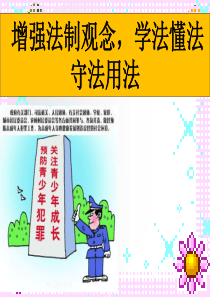 法制教育课件-预防未成年人犯罪