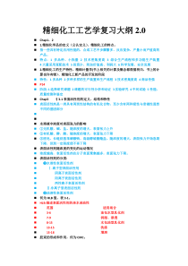 精细化工工艺学复习大纲