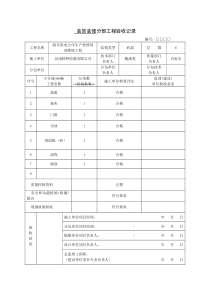 装饰装修分部工程验收记录