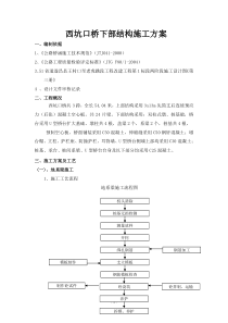 西坑口桥下部构造施工方案