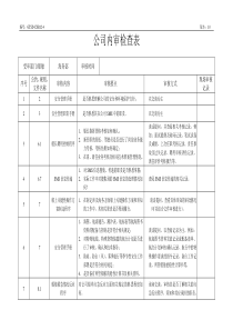 海务部内审检查表