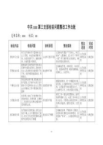 检视问题整改工作台账