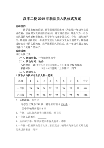 2019年入队方案