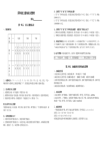 西师版四年级上册数学知识点整理