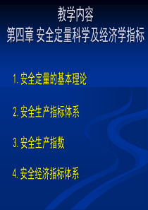 第4章安全生产指标和经济统计