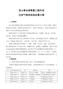 聚氯乙烯车间仪表气事故现场处置方案