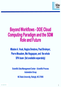 能源部云计算模式和SDM的作用Beyond Workflows  DOE Cloud Computi