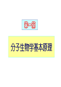 第一篇分子生物学基本原理.