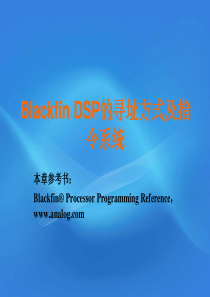 第三章Blackfin的寻址方式及指令系统(电子科技大学).