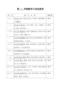 花城版《走进音乐世界》第一册教案