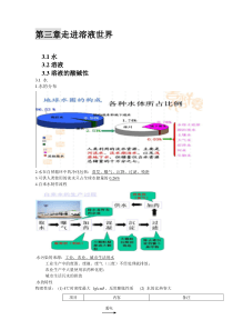 第三章走进溶液世界知识点与练习