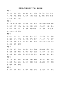 苏教版二年级上册生字扩词1