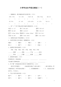 苏教版六年级下册语文期末试卷