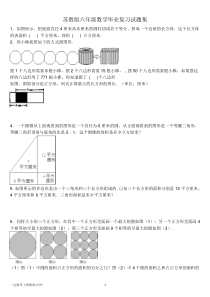 苏教版六年级数学毕业复习试题集