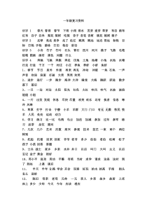 苏教版小学语文一年级下册复习资料