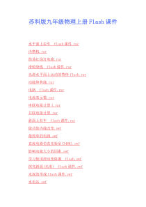 苏科版九年级物理上册Flash课件