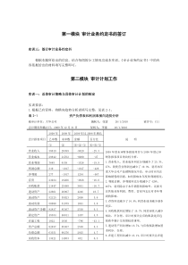 审计实训教程参考答案