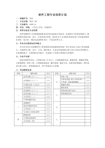 软件工程培养计划