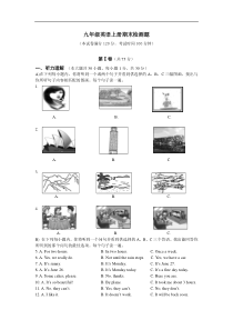 外研版九年级上英语期末检测题(含听力原文、答案)