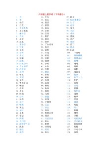 小学六年级常考生字词