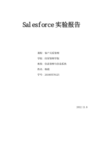 Salesforce实验报告-示例