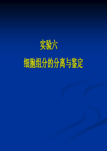 细胞组分的分离与鉴定