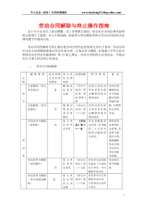 劳动合同解除与终止操作指南(2010版)