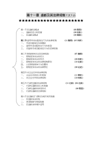 经济法历年真题考点分章节分析