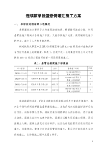 连续箱梁挂篮悬臂灌注施工方案