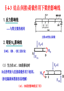 结点(间接)荷载作用下梁的影响线