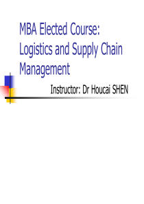 SCMMBAElectedCourseLogisticsandSupplyChainManageme