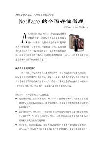 网络安全之Novell网络备份解决方案