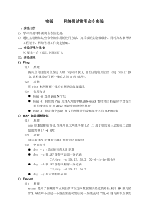 网络测试与故障诊断实验指导书