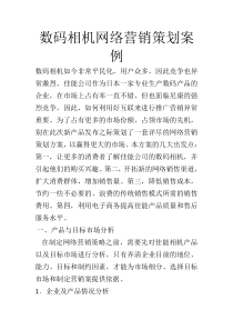 网络营销策划案例分析