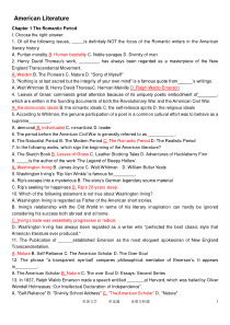 美国文学__选择题__诗歌分析题前4章