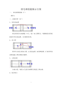 羽毛球技能展示方案