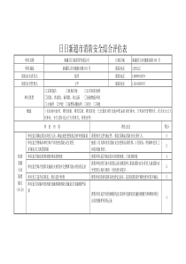 社会单位消防安全综合评估表