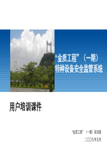 金质工程建设的总体框架及实施