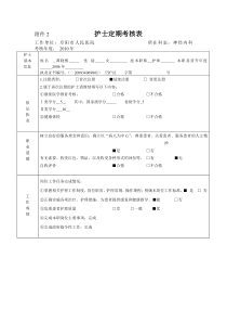 神经内科护士考核表