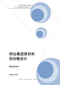 XX集团原材料供应链设计(DOC81页)