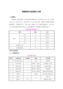 钢筋制作与安装施工方案(初稿)