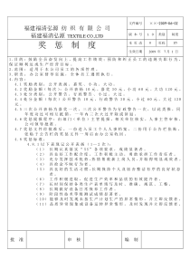 福建省福清弘源纺织有限公司-奖惩制度(2009)-25页