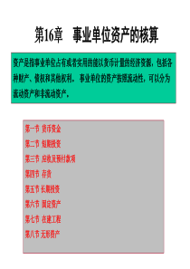 第16章事业单位资产的核算