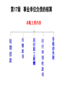 第17章事业单位负债的核算