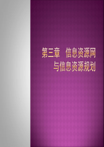 第3章信息资源网与信息资源规划.